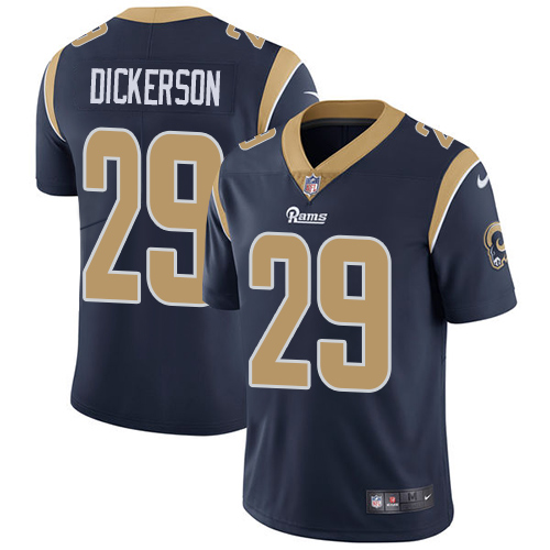 Nike Rams #29 Eric Dickerson Navy Blue Team Color Men's Stitched NFL Vapor Untouchable Limited Jersey - Click Image to Close
